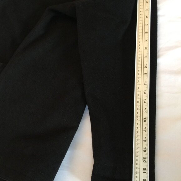 VINTAGE 100% WOOL LEATHER TRIM HOODED DUFFLE COAT WOMENS 10 BLACK MADE IN USA - Picture 14 of 14